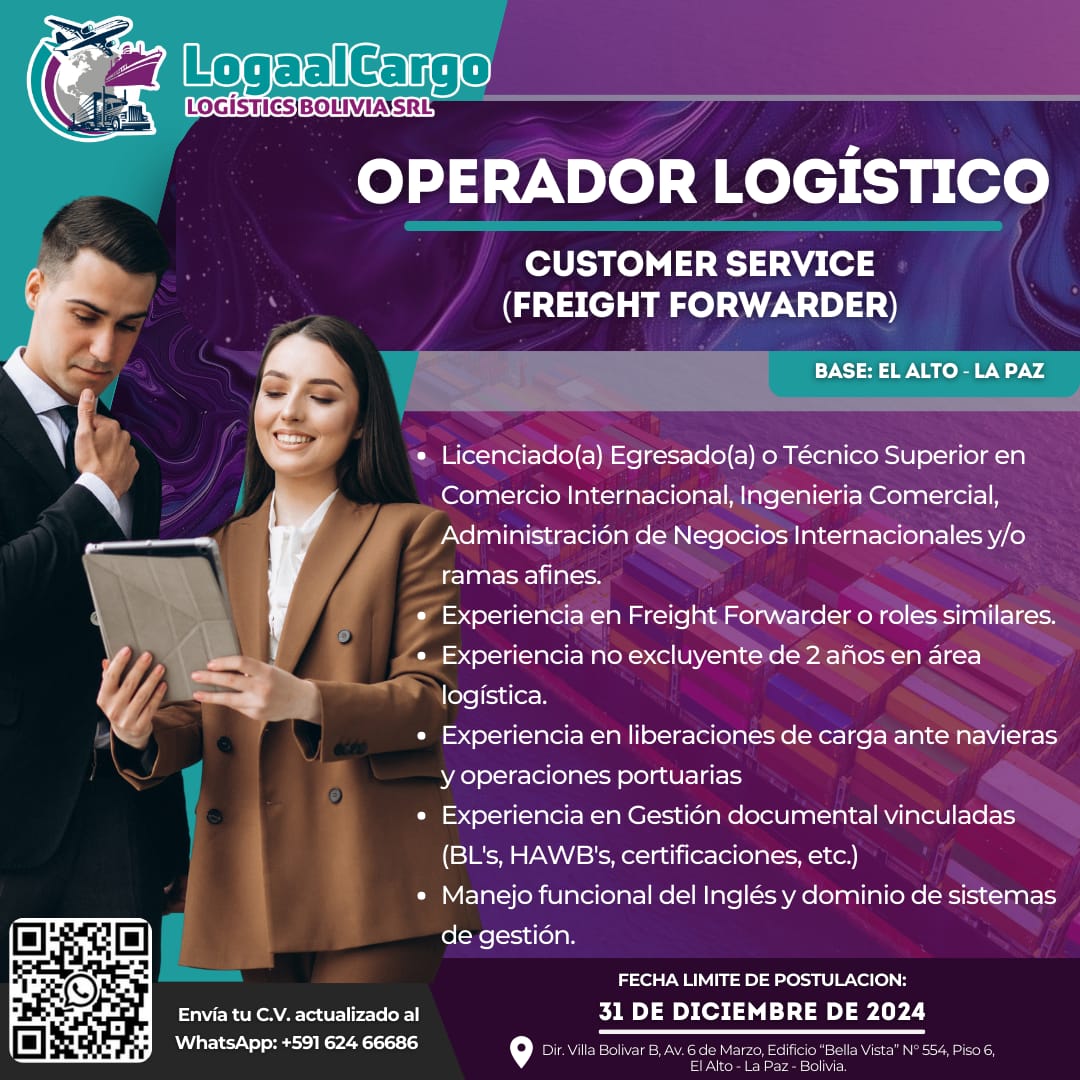 Operaciones En Freight Forwarder Trabajando Bolivia